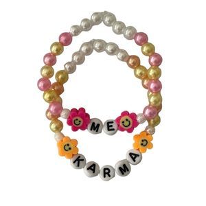 Set of 2 Handmade Taylor Swift Friendship Bracelets for Mini Swifties